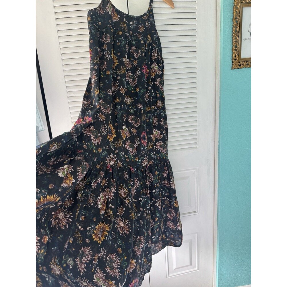 Natural Life Floral Maxi Dress Cotton Boho Adjustable Strap Sundress M NWT - Picture 9 of 10